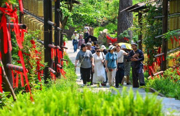 04301746012368537042.jpg 2025年4月29日,游客在贵州省从江县岜沙苗寨景区游玩。.jpg